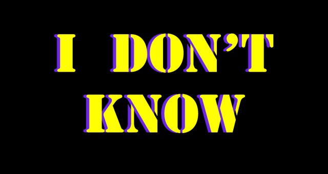I Don't Know © Catherine Rutgers