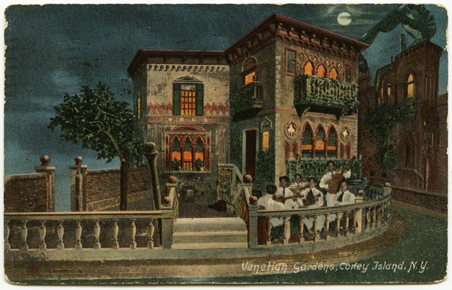 Venetian Gardens, Coney Island, Postcard from 1908