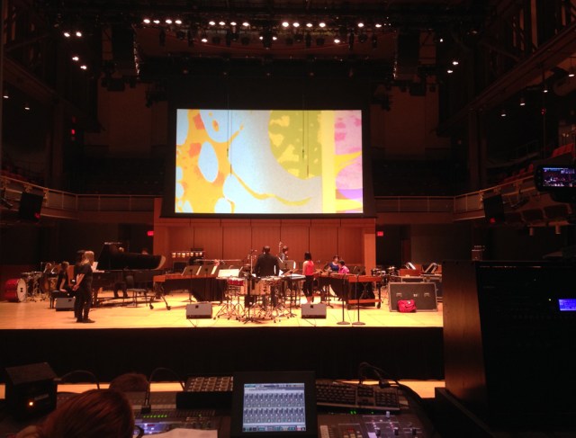 Loop 2.4.3, with the Temple University Percussion Ensemble, November 3, 2015. Photo by Tom Burnett.