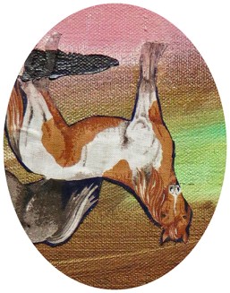 Close-up of textile in “Compass,” by JoAnne Lobotsky, 2016