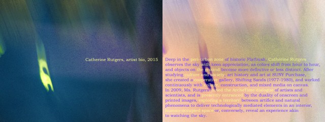 Artist Bio May Twenty-Fifteen © Cat Rutgers 2020